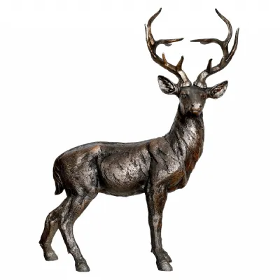 Magnus Regal Standing Stag Bronze