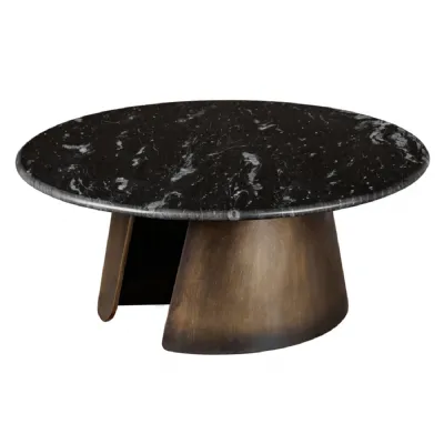 Newton Crescent Coffee Table Black, Gold