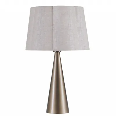 Southbourne Smoked Gold Table Lamp with Linen Shade 60cm Bronze, Gold
