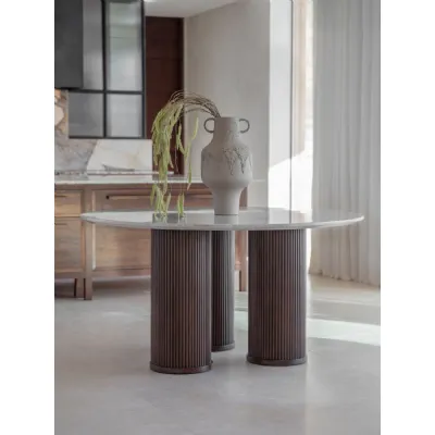 Whitwell Round Dining Table Brown, Grey
