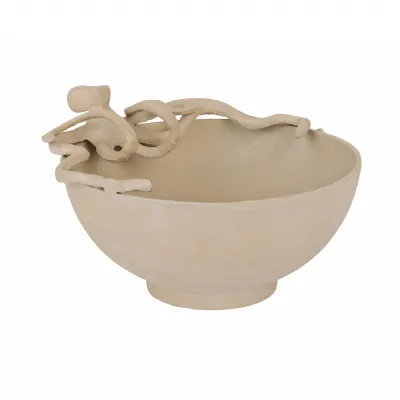 Seaside Octopus Beige Stonewash Bowl
