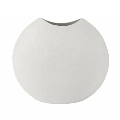 Samui White Stonewash Moon Vase