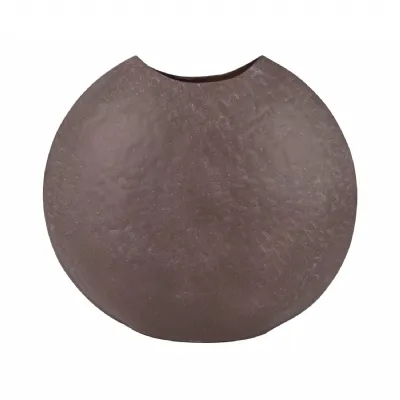 Samui Brown Stonewash Moon Vase