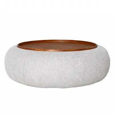 Gensen Ottoman in Oatmeal Large 100cm Cream