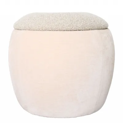 Clemance Storage Stool Mushroom Cream