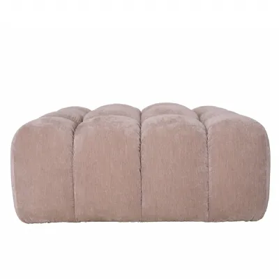 Banque Upholstered Pouf Cream