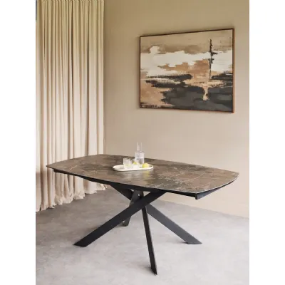 Themsby Extendable Dining Table Smoked Stone