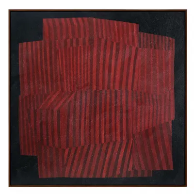 Strata Relief Textured Framed Canvas Wall Art