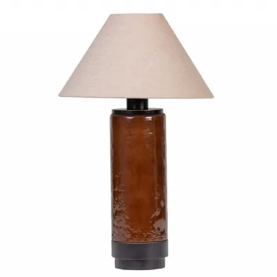 Duthie Table Lamp Coffee Brown With Shade