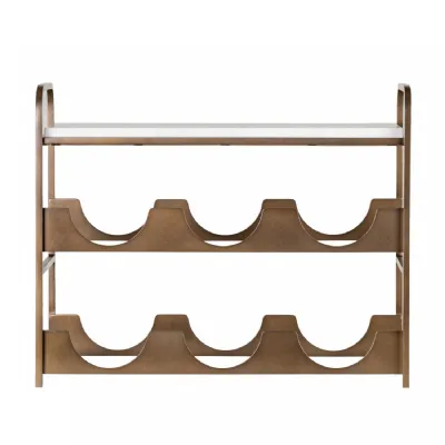 Westland Marble Top 6 Bottle Wine Rack