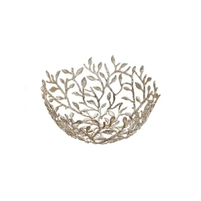 Floret Champagne Gold Brass Bowl