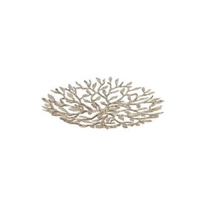 Floret Champagne Gold Brass Platter