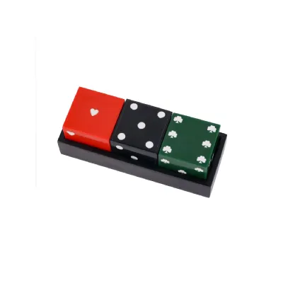 Montaire Set Of 3 Resin Decorative Dice In Tray