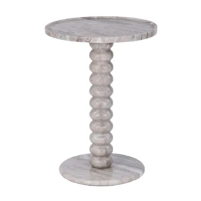 Totem Beige Marble Side Table