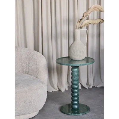 Totem Green Marble Side Table