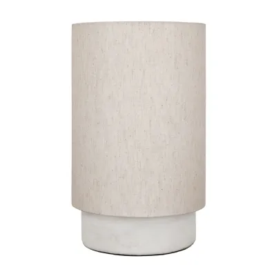 Tawny Marble And Linen Table Lamp 29cm With Shade