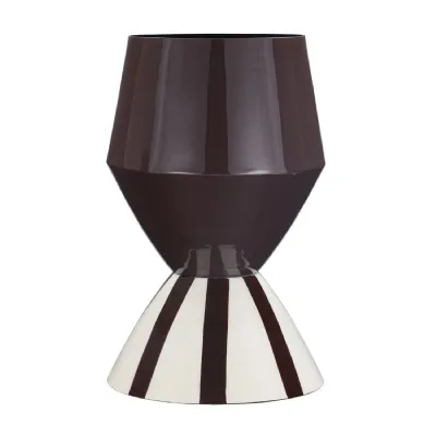 Glenton Two Tone Hourglass Enamel Vase 43 Cm
