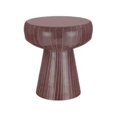 Alvera Dusty Mauve Enamel Side Table 43cm