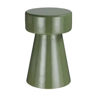 Alvera Green Enamel Side Table 47cm