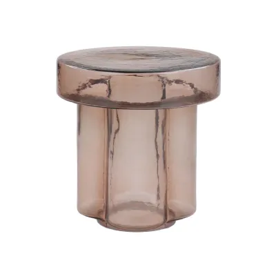 Harwell Smoked Glass Side Table 41cm