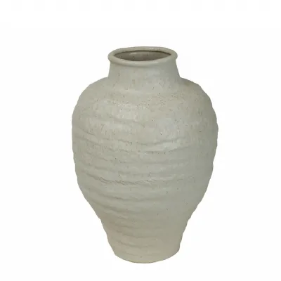 Alba Ivory Speckled Glaze Ceramic Vase 41.5cm