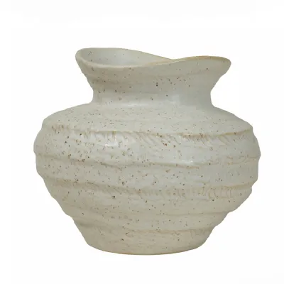 Alba Ivory Speckled Glaze Ceramic Vase 16cm