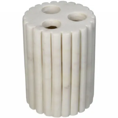 Amara White Marble Toothbrush Holder