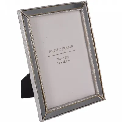 Danes Photo Frame Mirror Polyresin Silver 13x18cm