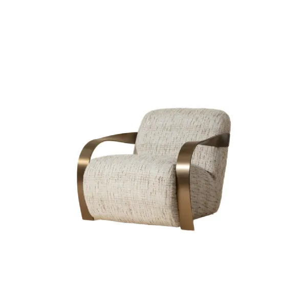 Sonesta Lounge Chair Antique Brass And Cobblestone