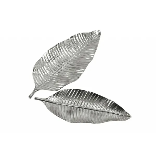 Nira Banana Leaf Platter Silver