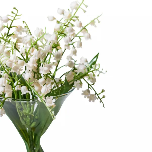 Faux Stem Lily Of The Valley White