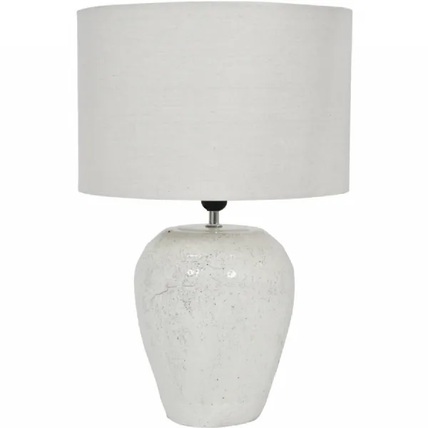 Speckle Terracotta Glazed Table Lamp With Shade E27 60W