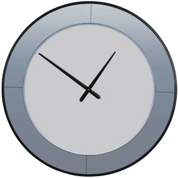 Two Tone Mirrored Round Clock
