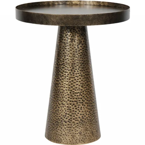 Sandbanks Iron Side Table in Rustic Antique Gold