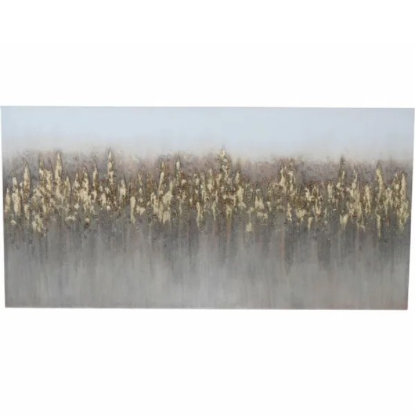 Abstract Golden Reeds Canvas 150x75cm