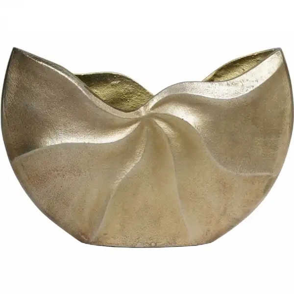 Cast Aluminium Swirl Texture Vase 37x26cm