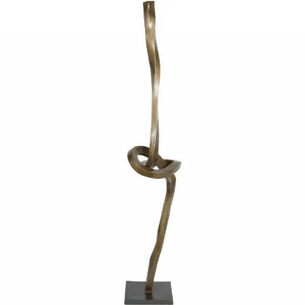 Charlie Textured Brass Aluminium Abstract Sculpture