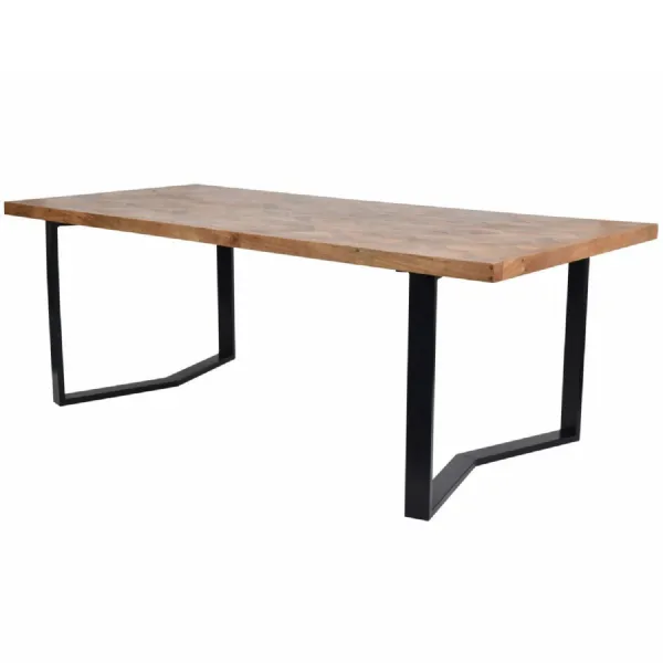 Marston II Geometric Wooden Dining Table 220cm