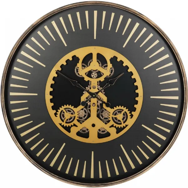 Palladium Wall Clock with Centre Moving Dials 100cm