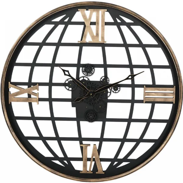 Open Wall Clock Globe and Numerals 100cm