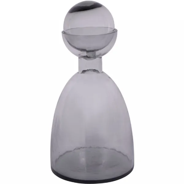 Vitrum Smoked Bottle Vase 37cm Grey