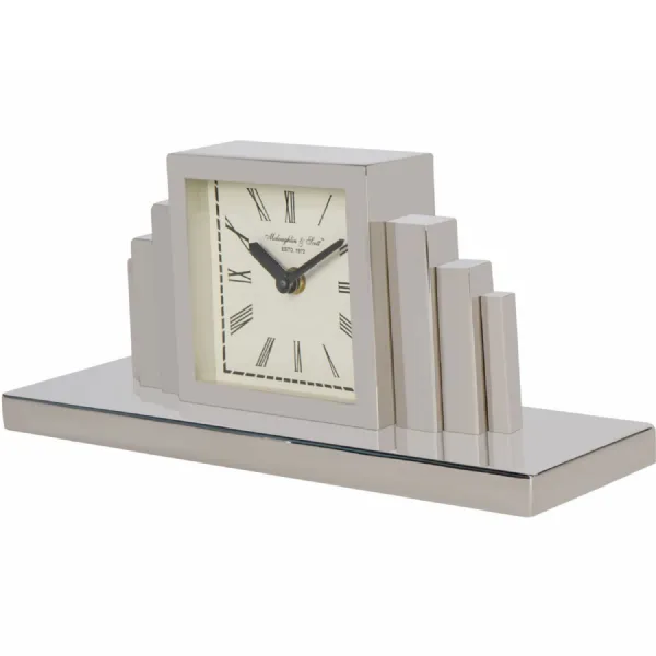 Plaza Nickle Mantel Clock