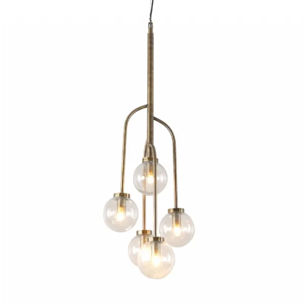 Monthly Promo Wellesley Globe Five Lamp Ceiling Pendant