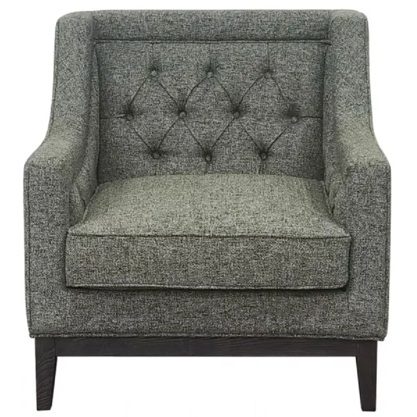 Theodore Buttoned Armchair Forest Green