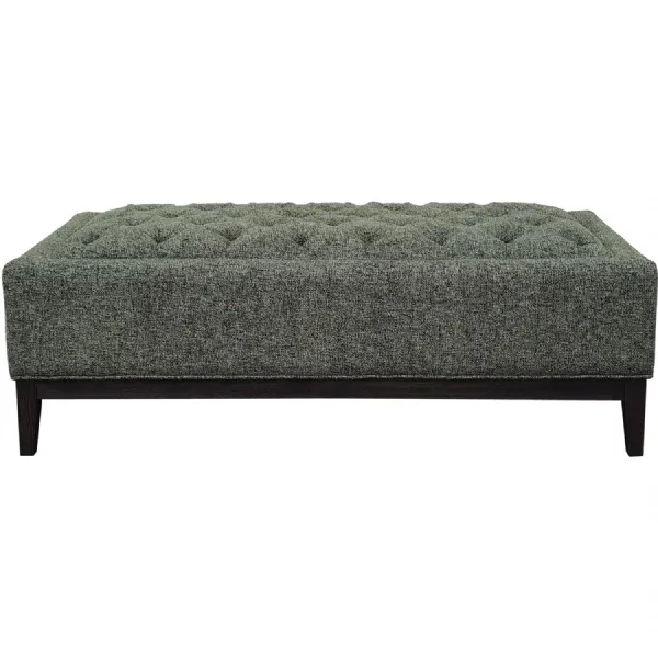Theodore Buttoned XL Ottoman Forest Green