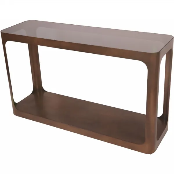 Thorpe Metal and Glass Console Table