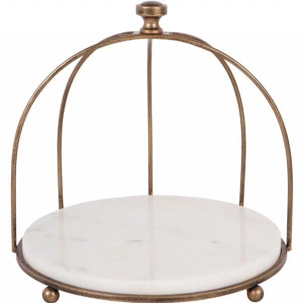Belvedere Aged Gold One Tiered Stand