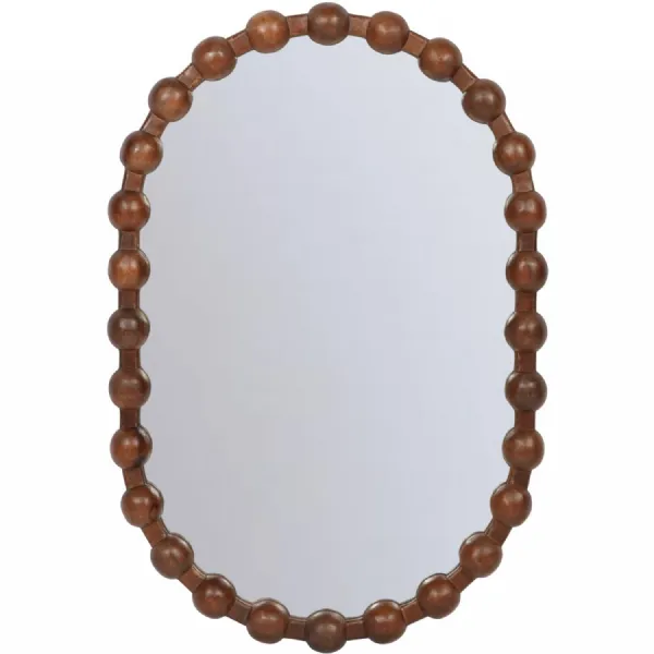 Carmel Oval Wooden Carved Mirror