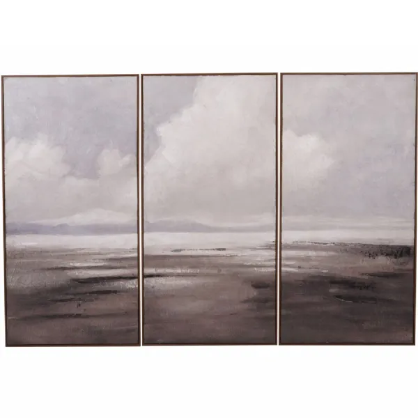 Hazy Horizons Framed Wall Art Set of Three
