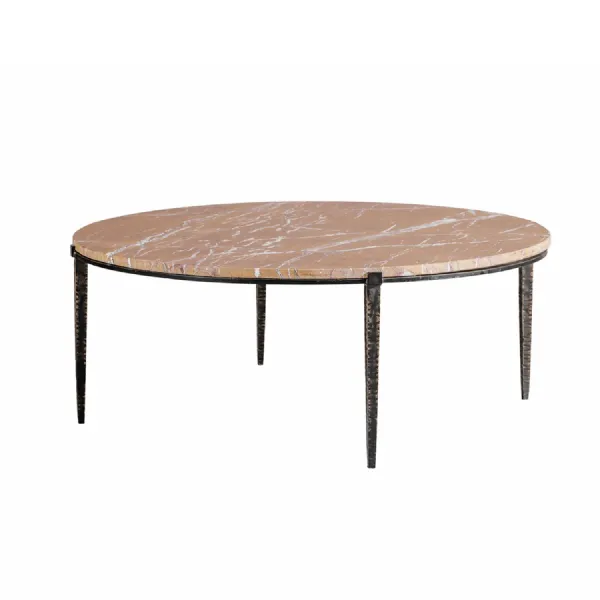Leo Forest Brown Marble Coffee Table Bronze, Brown